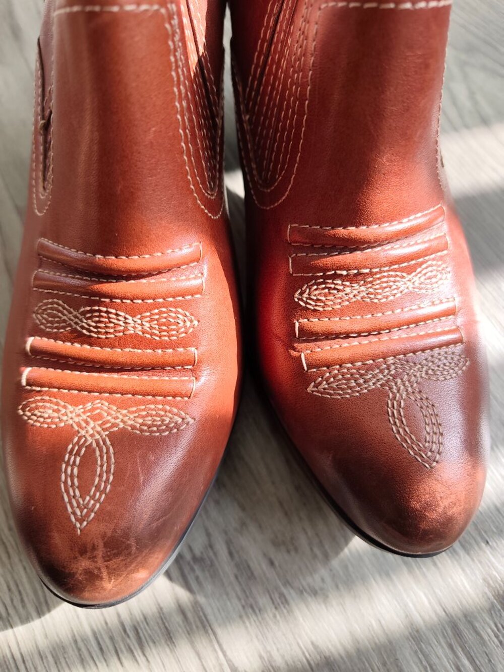 Nurture Women’s Ankle Boots – Size 7 (Brown Leather Western-Inspired Booties) - Picture 13 of 13